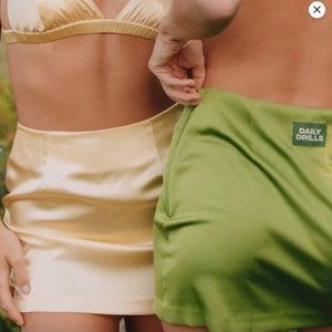 Daily Drills Silky Green Skirt